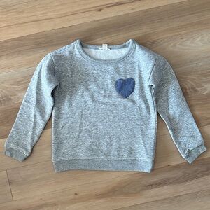 Crewcuts Girls’ Heart Pocket Crewneck Sweater